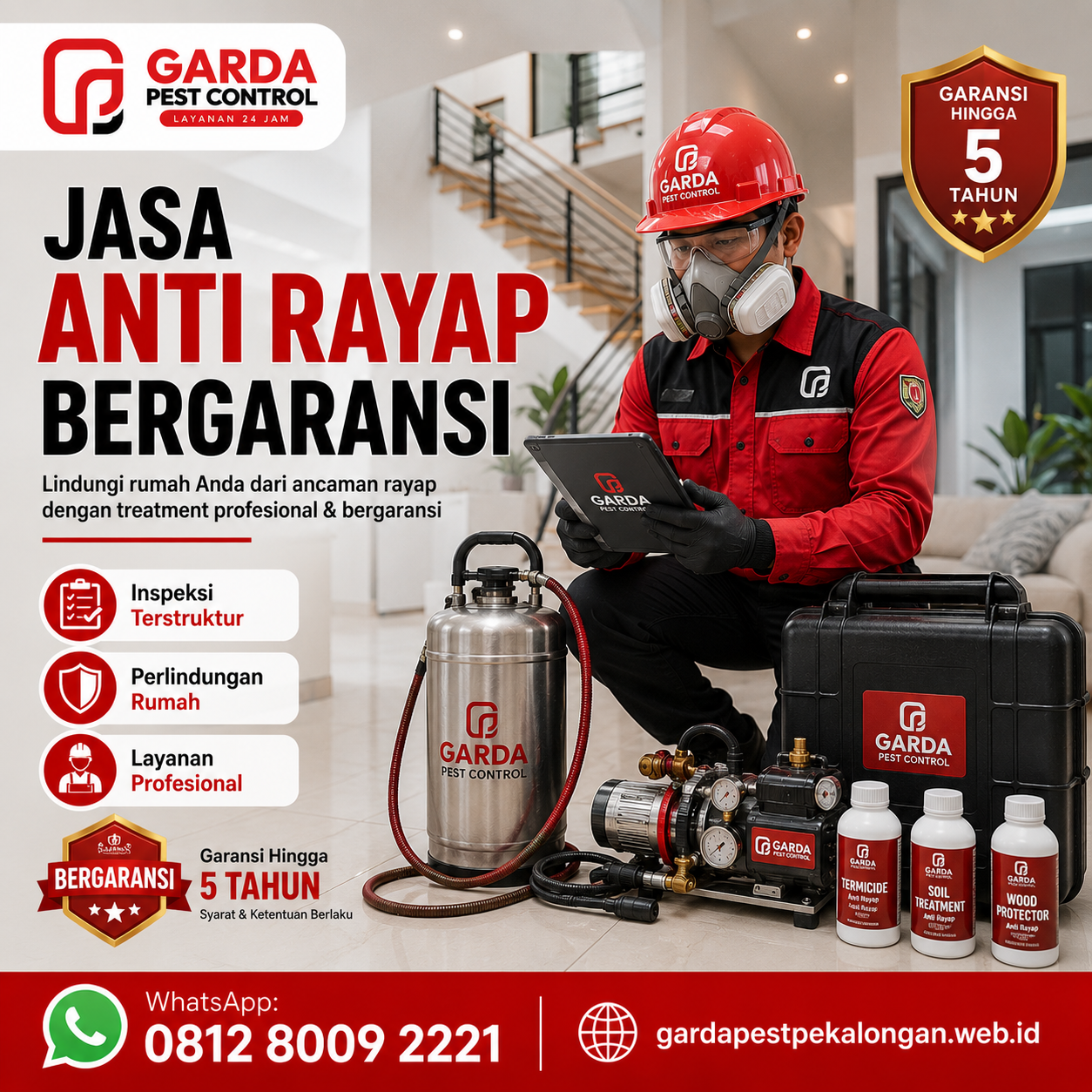 Jasa Anti Rayap Pekalongan Bergaransi Terbaik dan Profesional