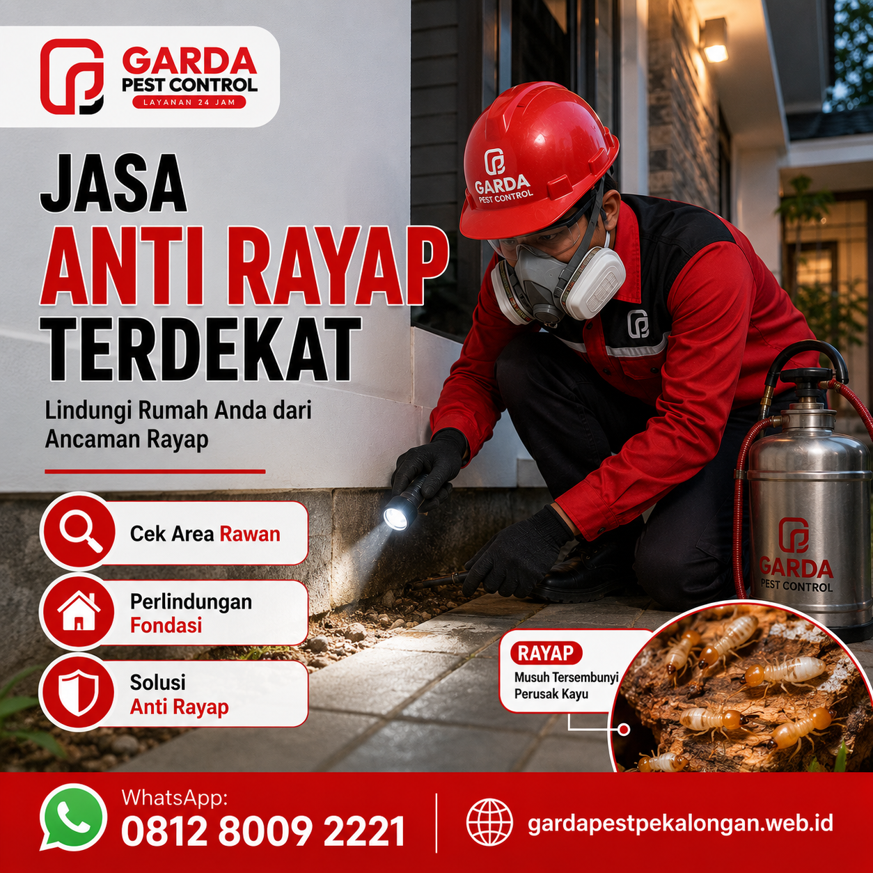 Jasa Anti Rayap Pekalongan Bergaransi Terbaik dan Profesional
