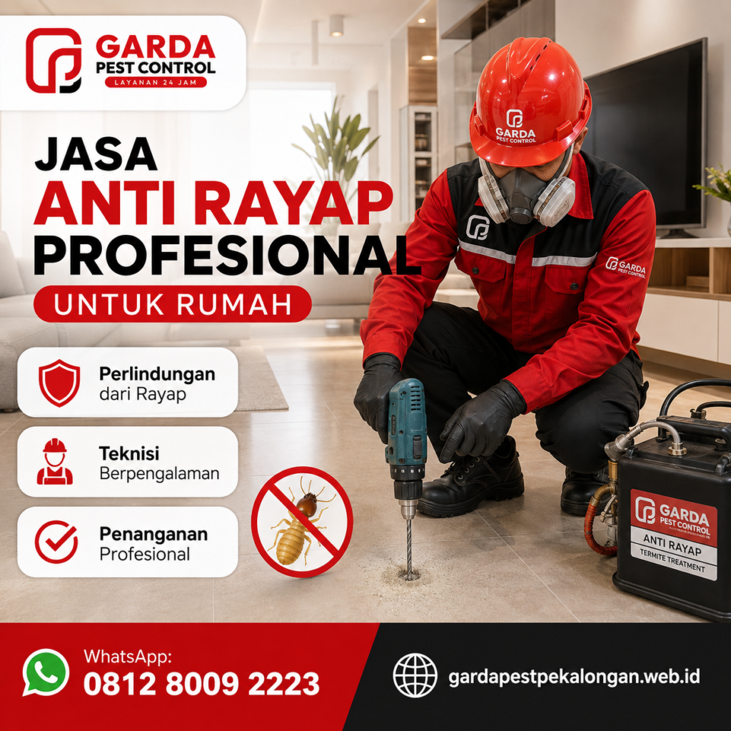 Jasa Anti Rayap Murah Pekalongan Barat Profesional & Terpercaya