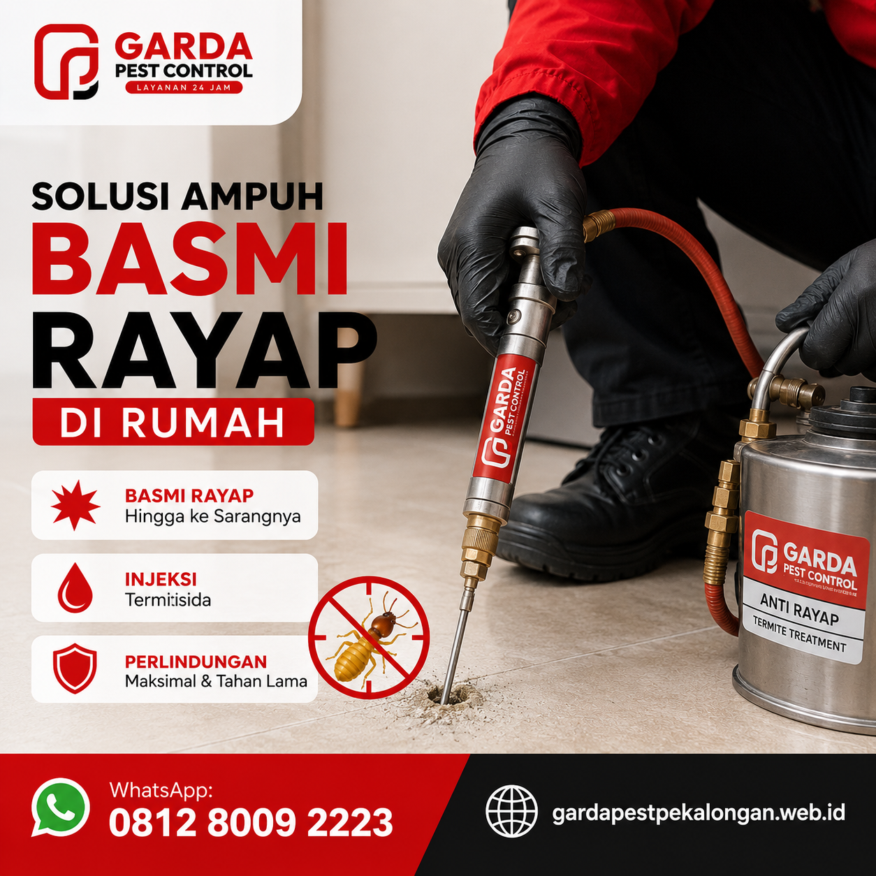 Jasa Anti Rayap Murah Pekalongan Barat Profesional & Terpercaya