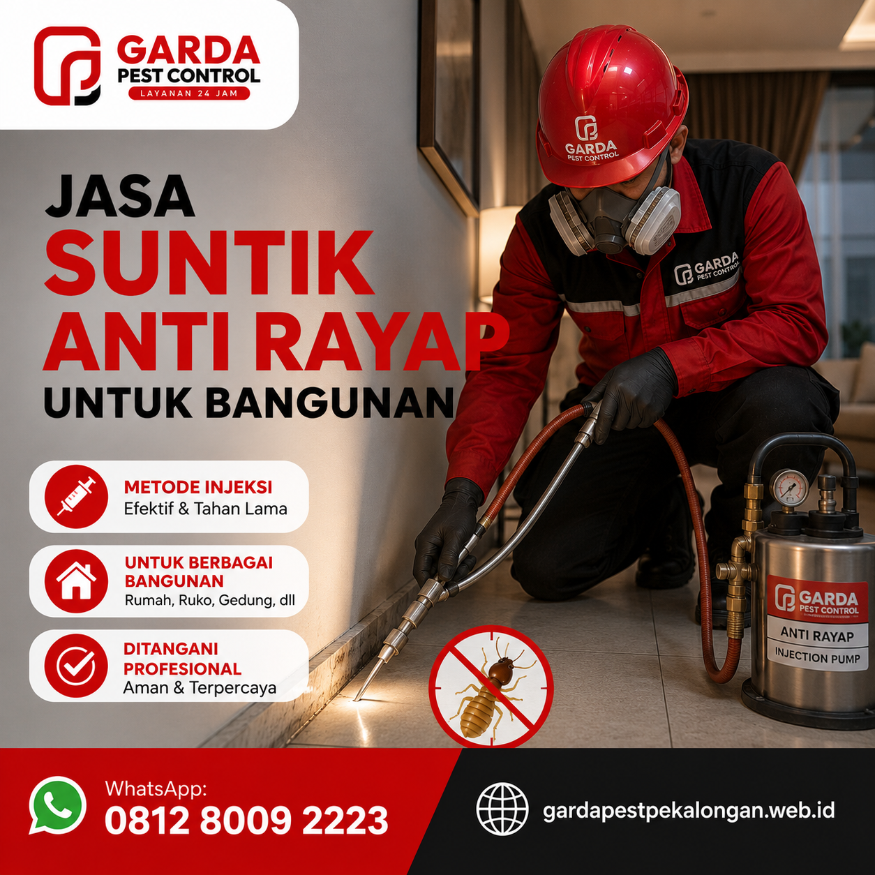 Jasa Anti Rayap Injeksi Pekalongan: Solusi Perlindungan Bangunan Bergaransi