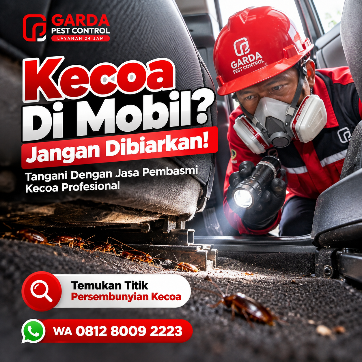 Jasa Pembasmi Kecoa Mobil Panggilan Pekalongan